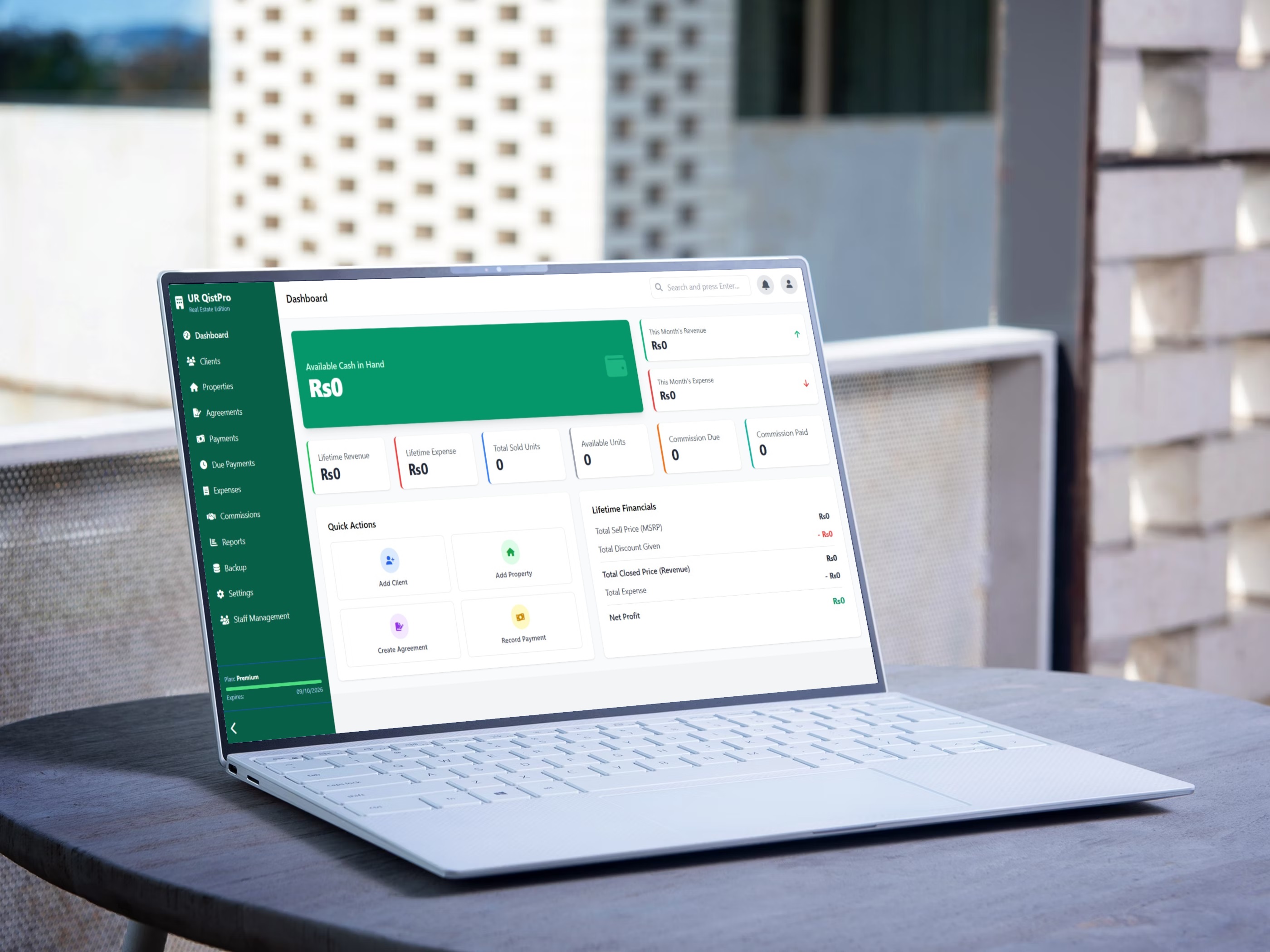Real Estate Software Dashboard